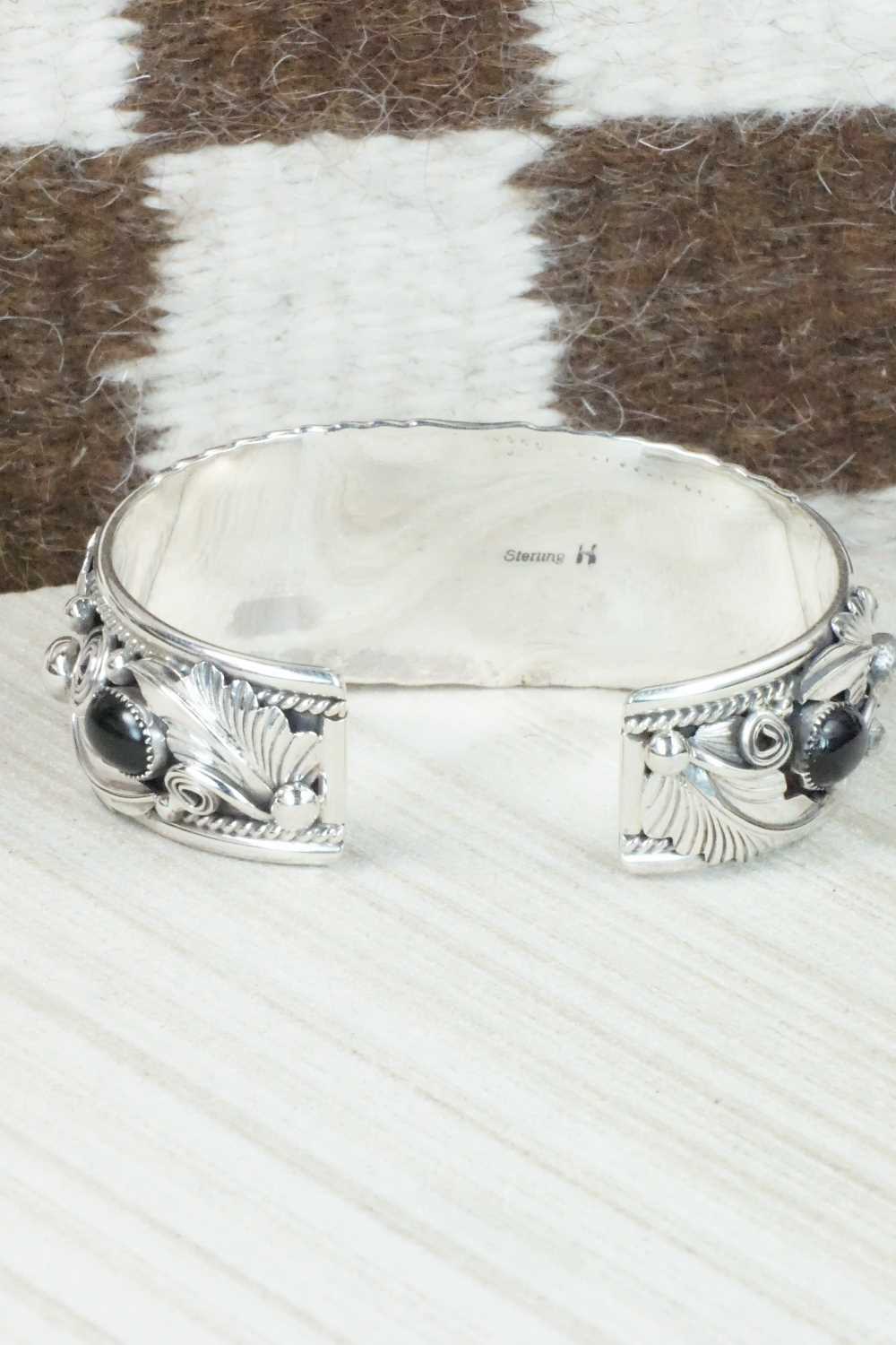 Onyx & Sterling Silver Bracelet - Henry Attakai