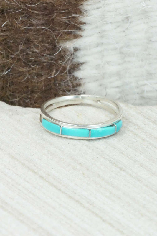Turquoise & Sterling Silver Ring - Jamie Johnson - Size 8.25