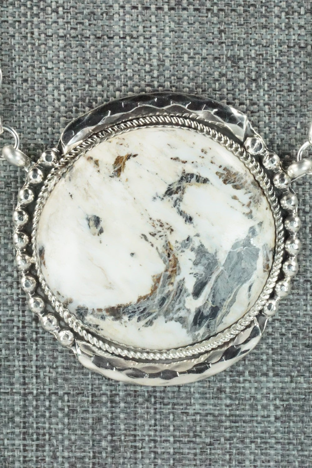 White Buffalo and Sterling Silver Necklace - Kenny Calavaza