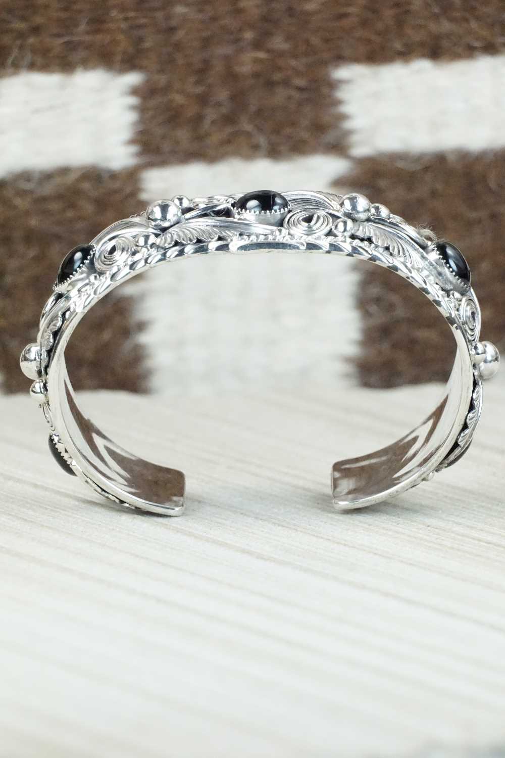 Onyx & Sterling Silver Bracelet - Henry Attakai