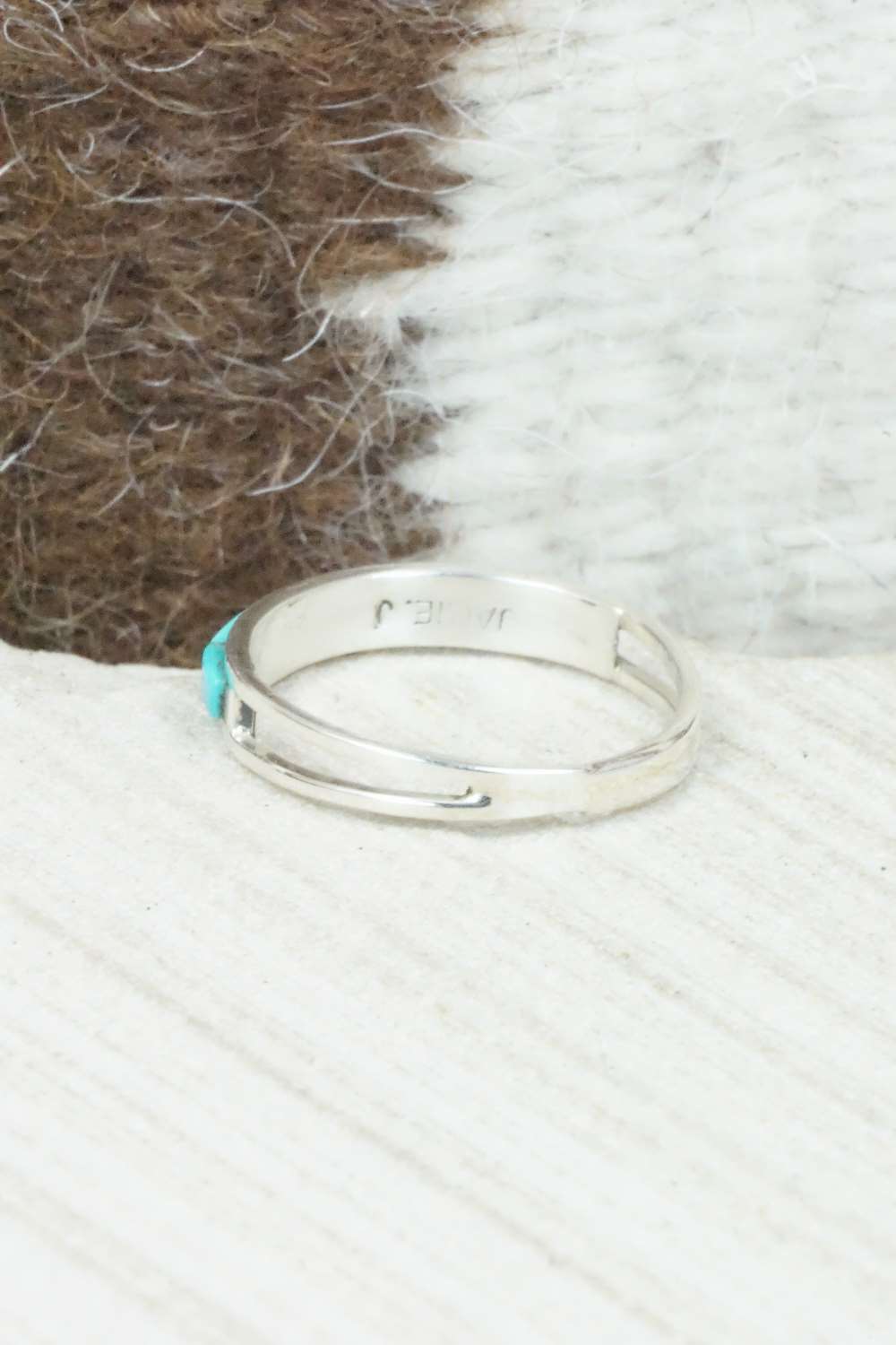 Turquoise & Sterling Silver Ring - Jamie Johnson - Size 8.25