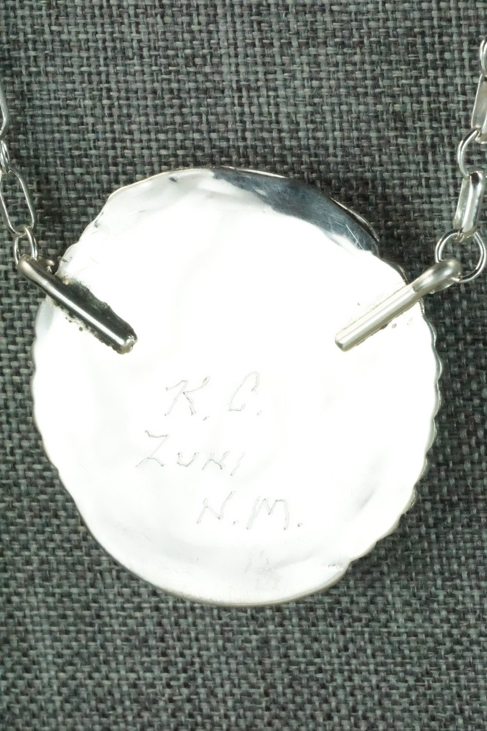 White Buffalo and Sterling Silver Necklace - Kenny Calavaza