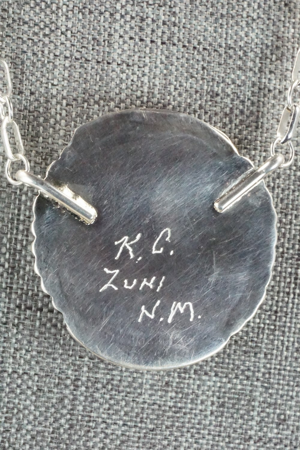 White Buffalo and Sterling Silver Necklace - Kenny Calavaza