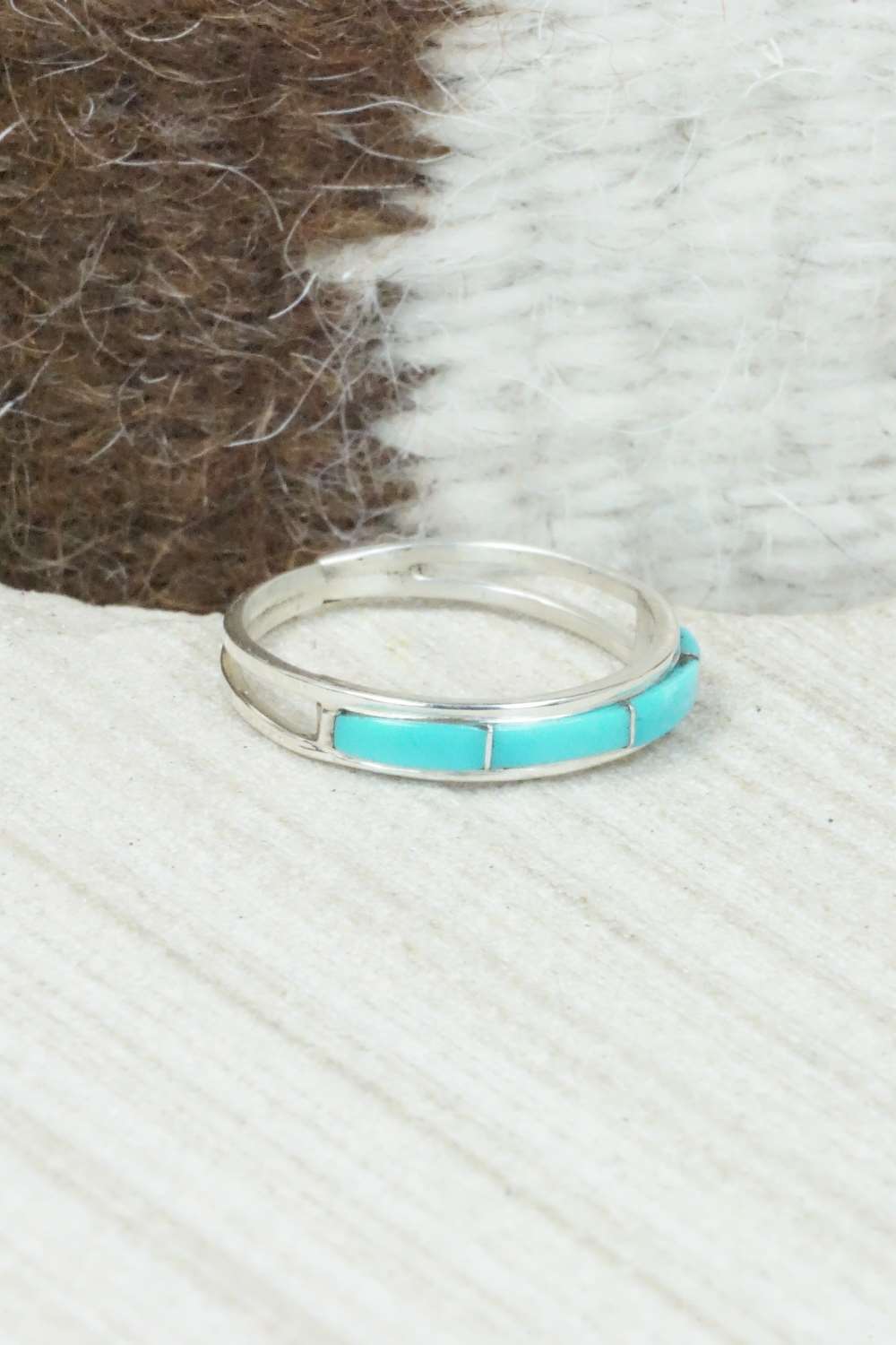Turquoise & Sterling Silver Ring - Jamie Johnson - Size 8.25