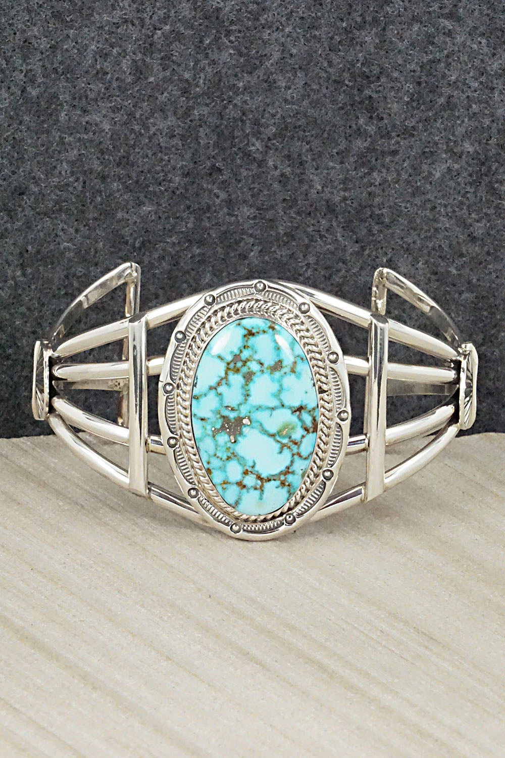 Turquoise & Sterling Silver Bracelet - Raymond Delgarito