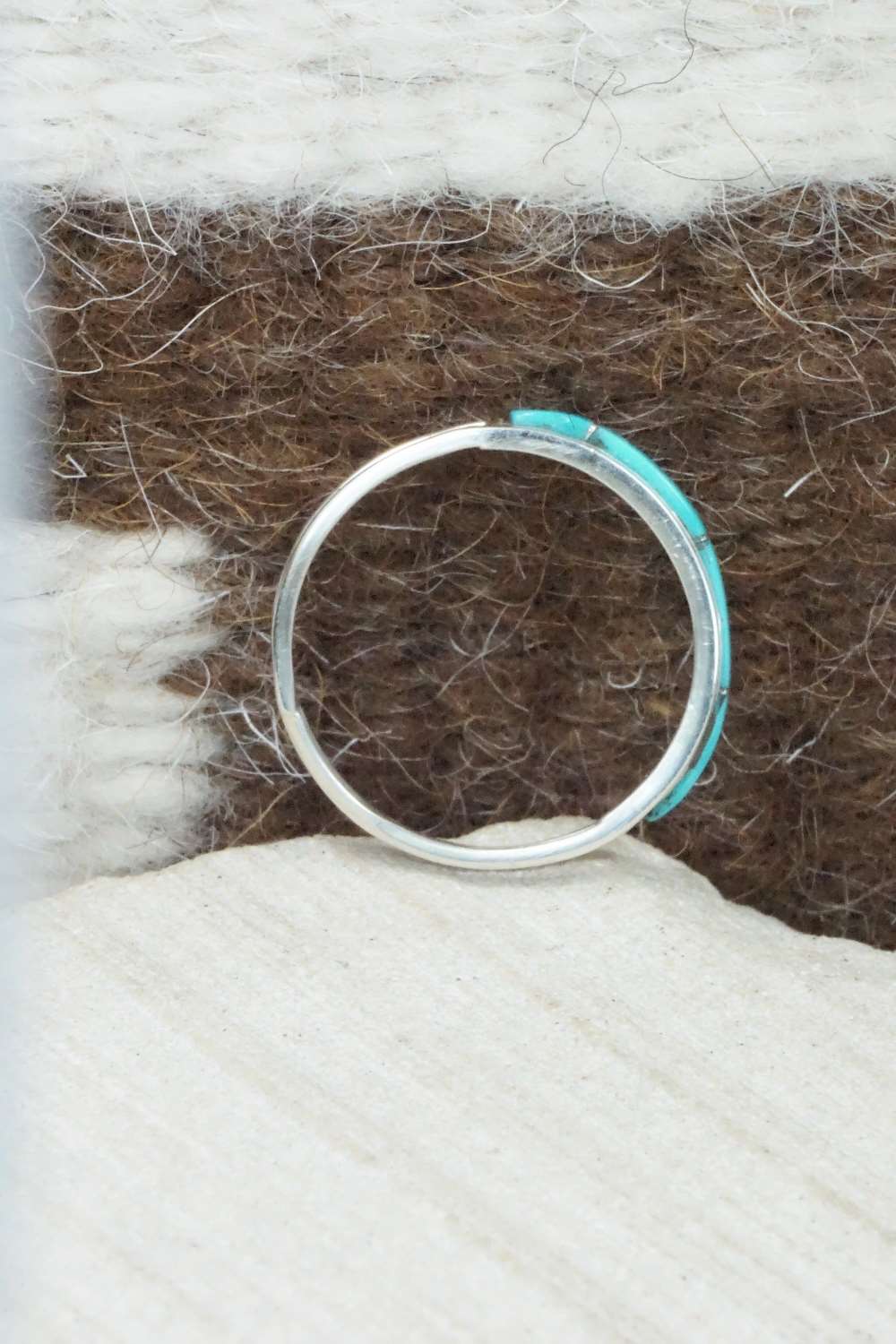 Turquoise & Sterling Silver Ring - Jamie Johnson - Size 8.25