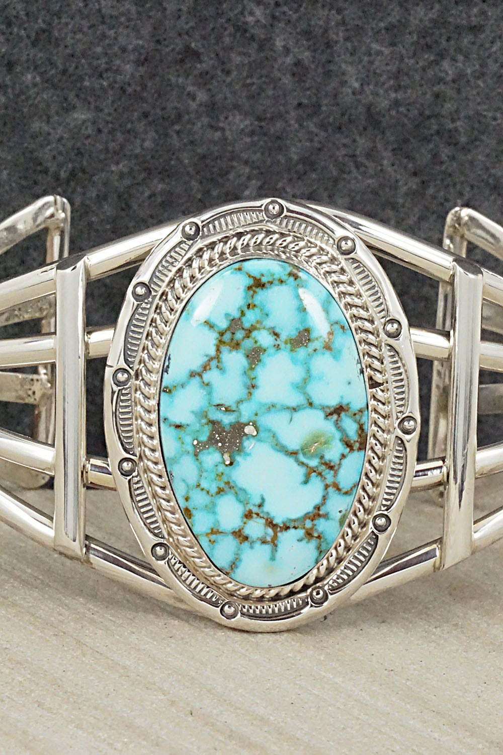 Turquoise & Sterling Silver Bracelet - Raymond Delgarito