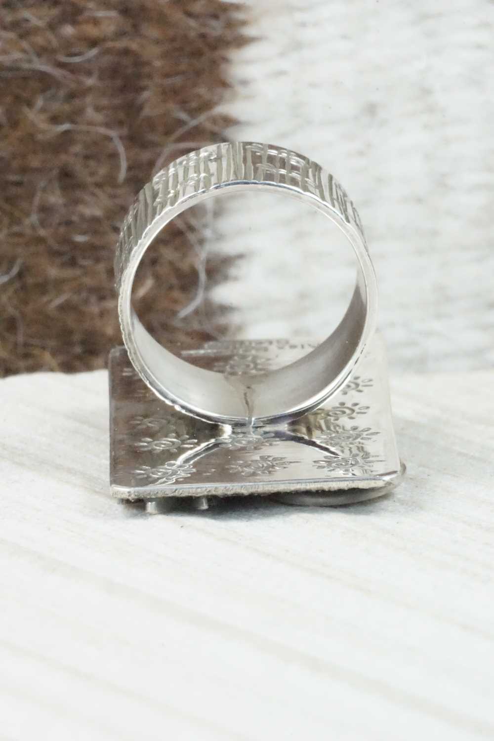 Turquoise & Sterling Silver Ring - Alex Sanchez - Size 7.5