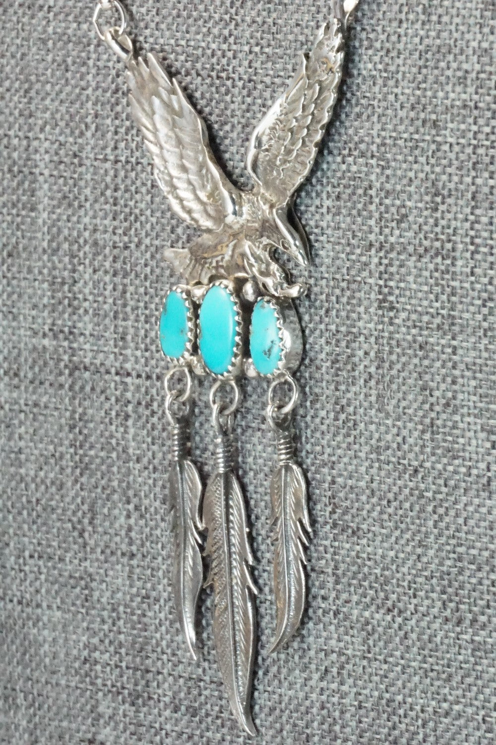 Turquoise & Sterling Silver Necklace - Henry Attakai