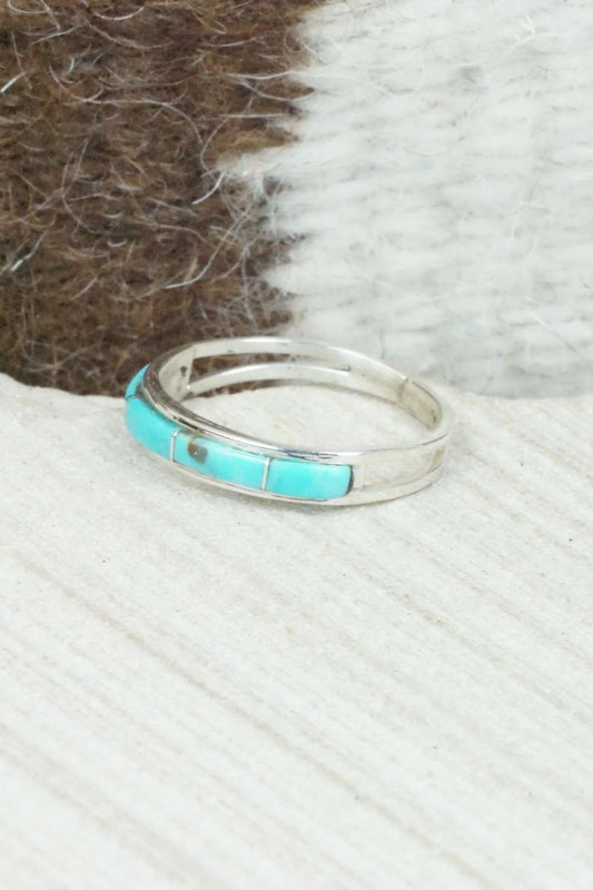 Turquoise & Sterling Silver Ring - Jamie Johnson - Size 9.25