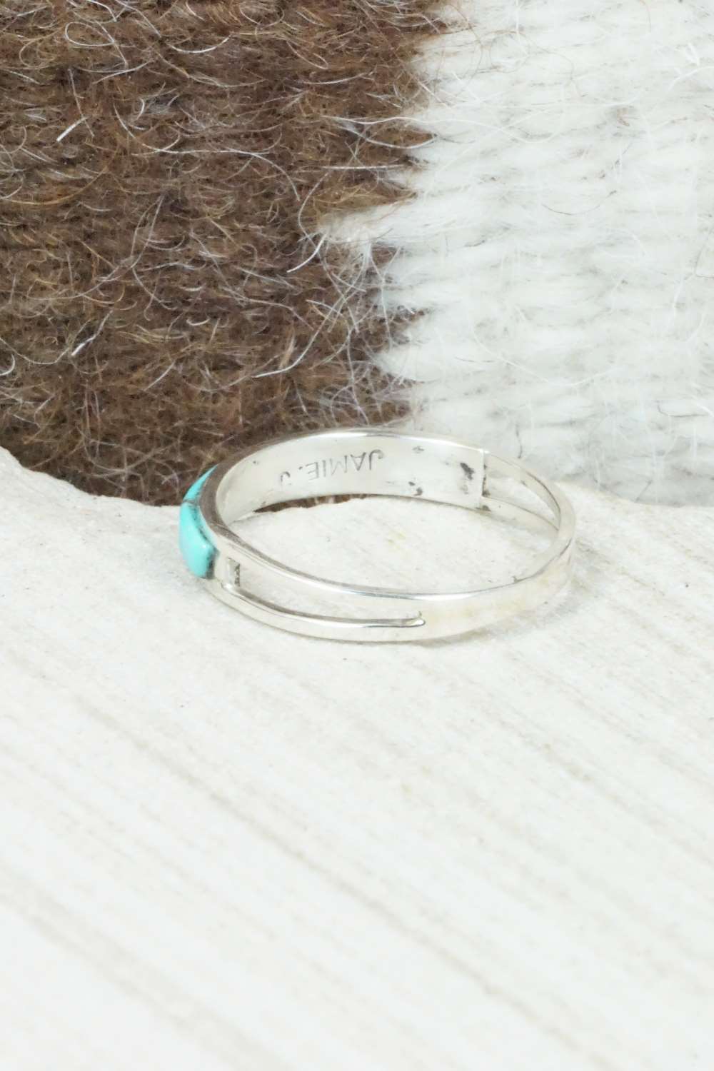 Turquoise & Sterling Silver Ring - Jamie Johnson - Size 9.25