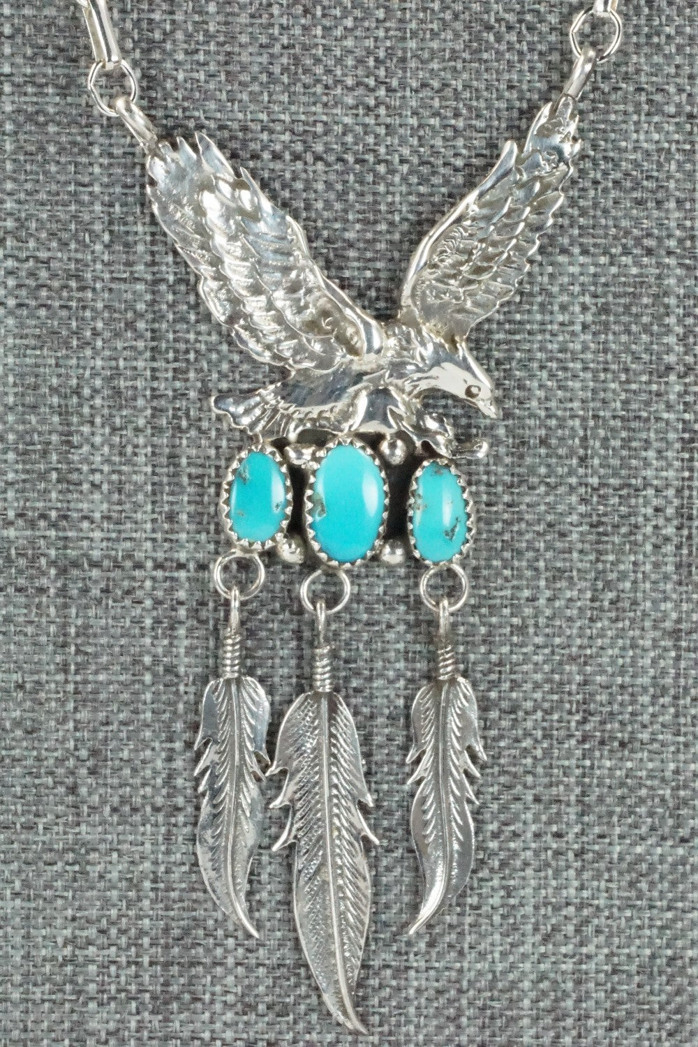 Turquoise & Sterling Silver Necklace - Henry Attakai