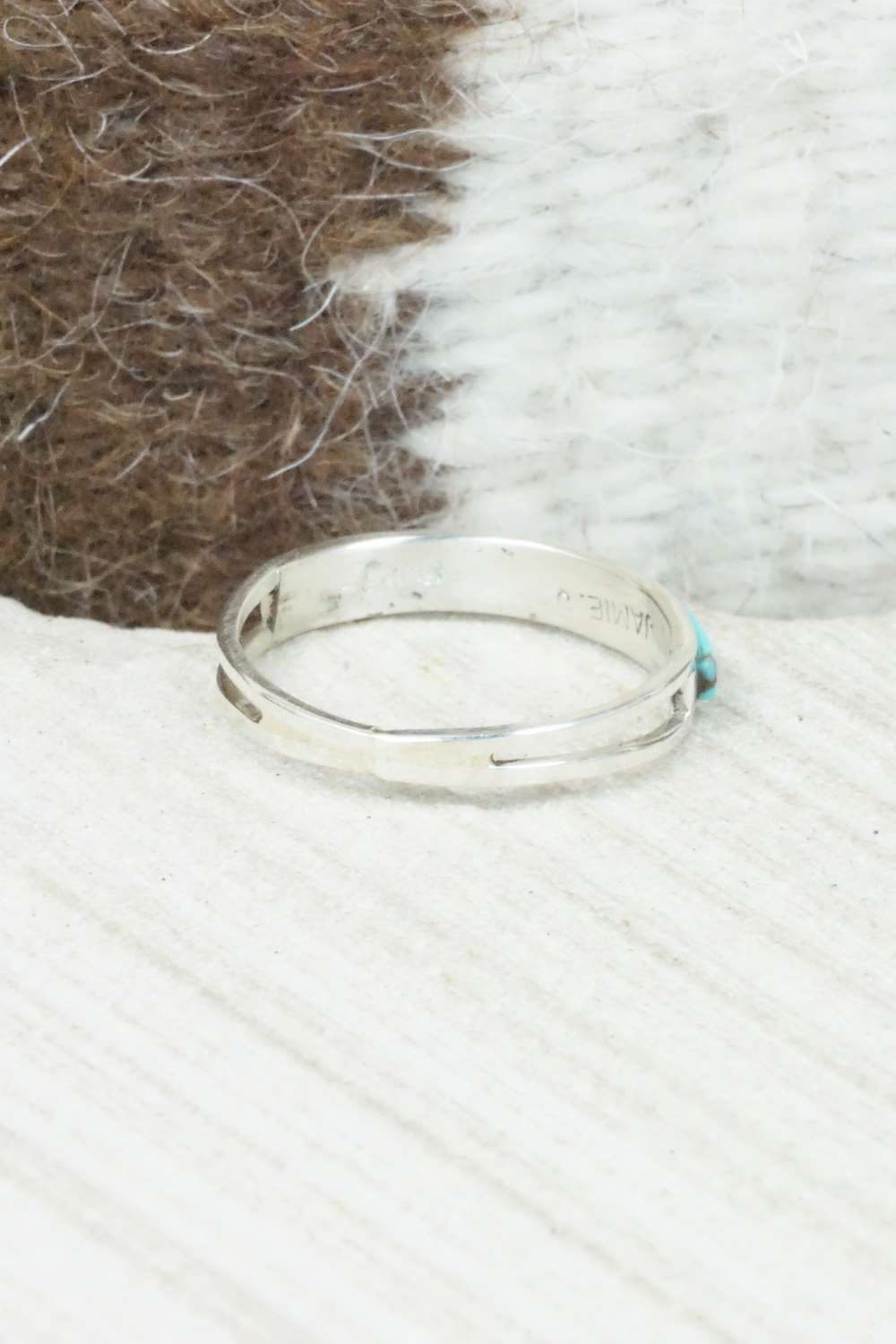 Turquoise & Sterling Silver Ring - Jamie Johnson - Size 9.25