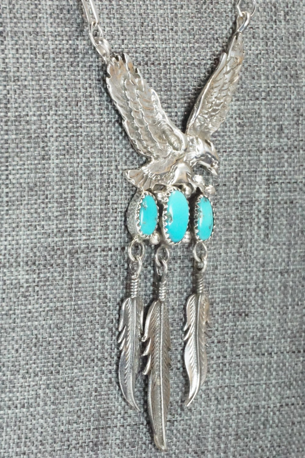 Turquoise & Sterling Silver Necklace - Henry Attakai