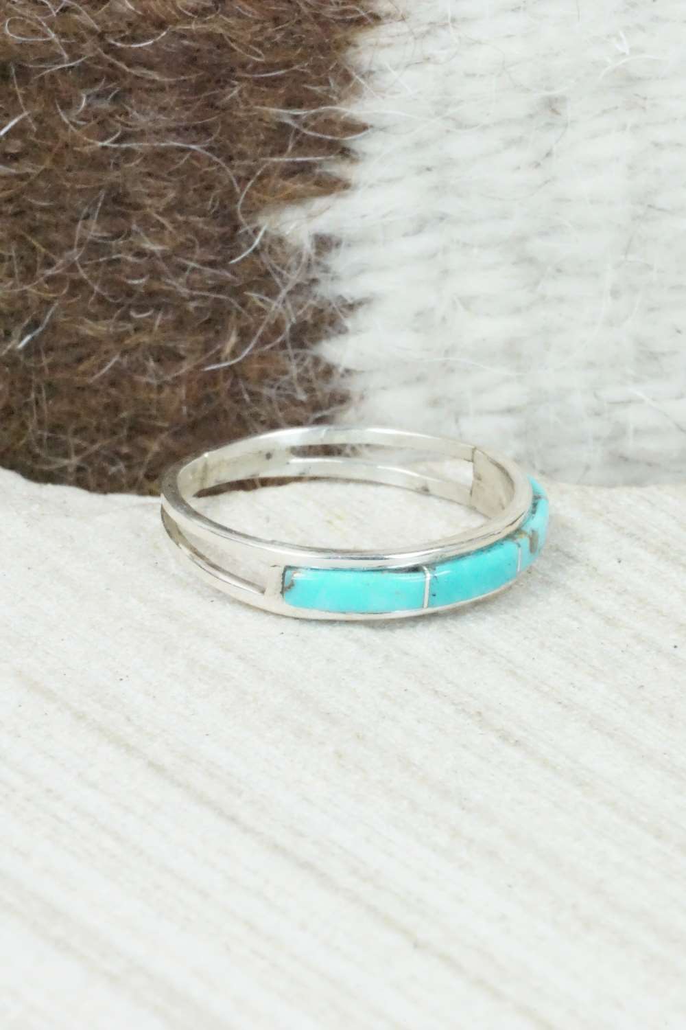 Turquoise & Sterling Silver Ring - Jamie Johnson - Size 9.25