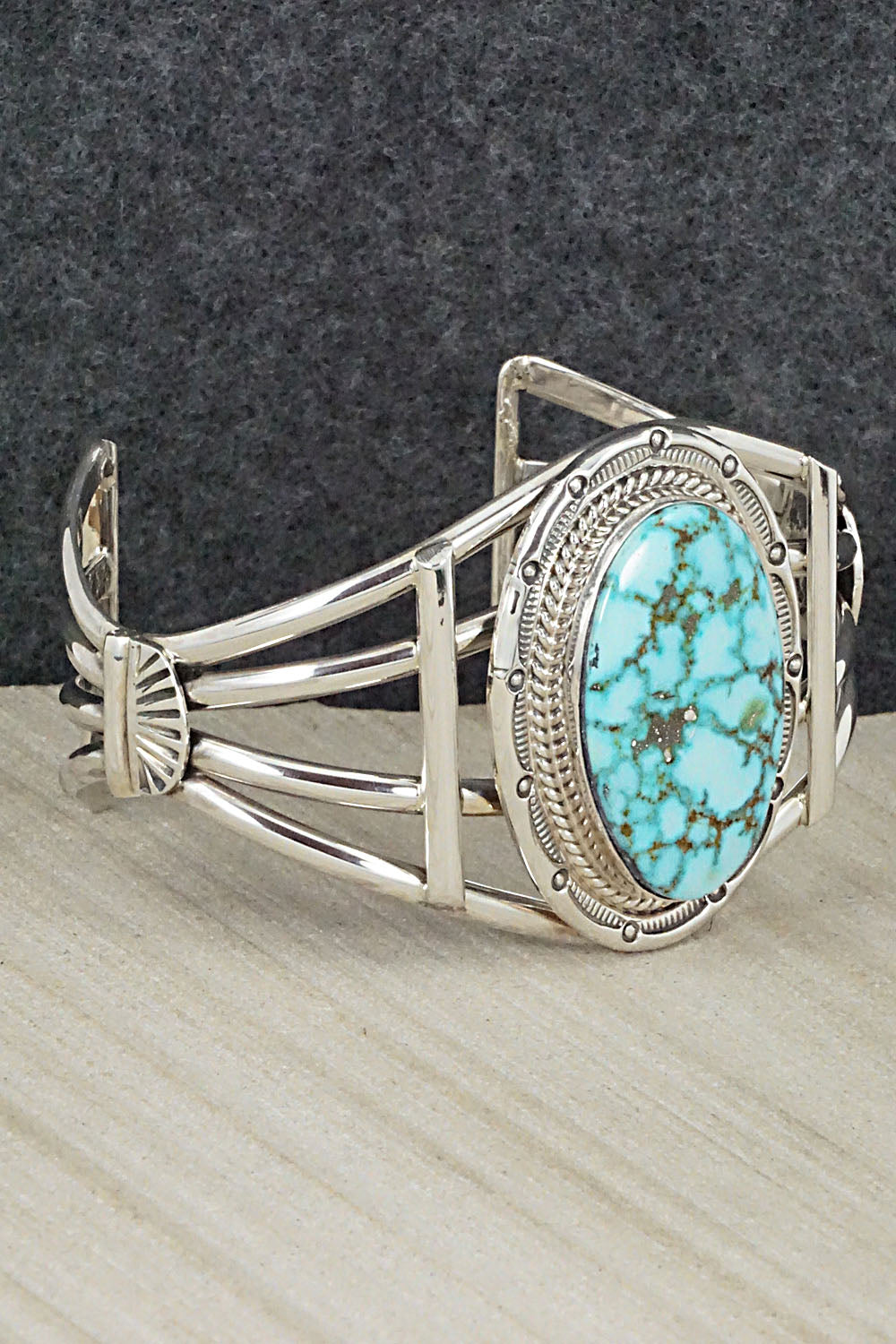 Turquoise & Sterling Silver Bracelet - Raymond Delgarito