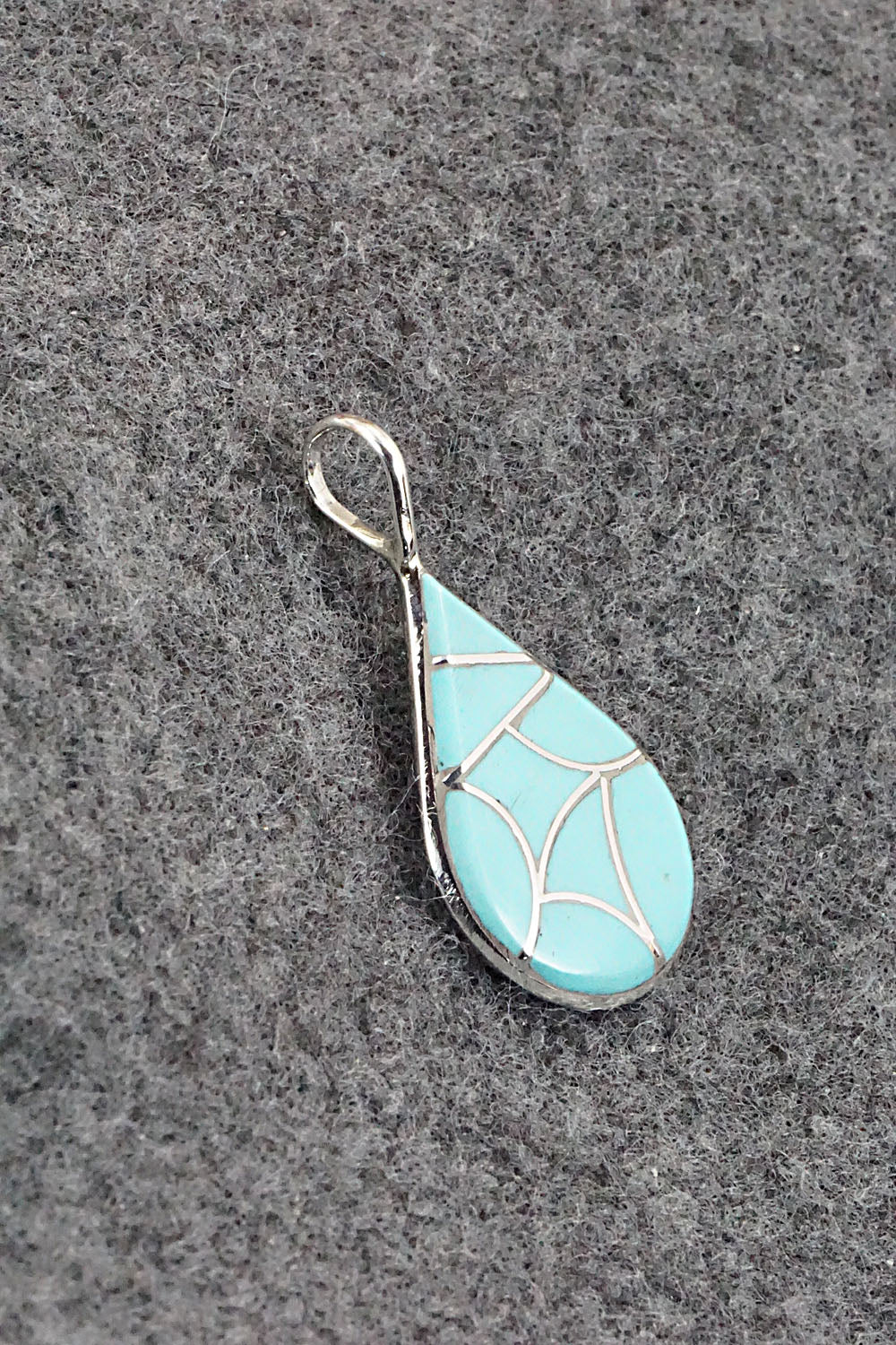 Turquoise & Sterling Silver Pendant - Delorna Lahi