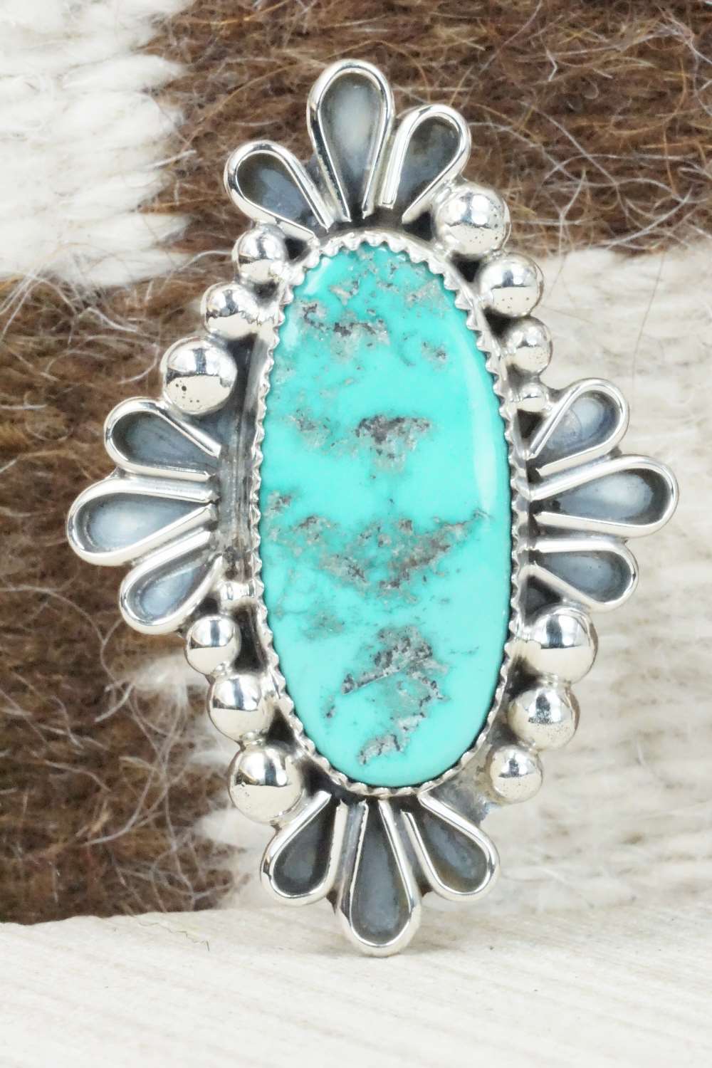 Turquoise & Sterling Silver Ring - Jimson Belin - Size 12.5