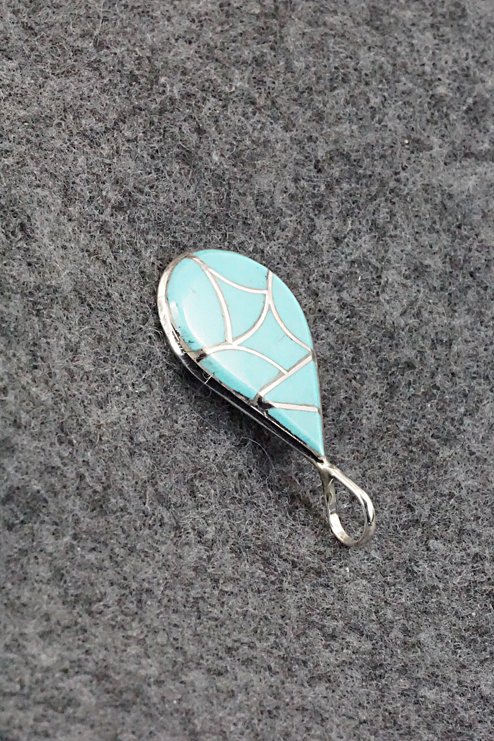Turquoise & Sterling Silver Pendant - Delorna Lahi