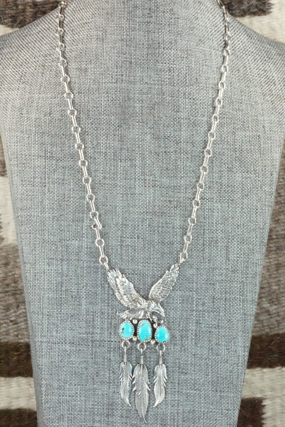 Turquoise & Sterling Silver Necklace - Henry Attakai