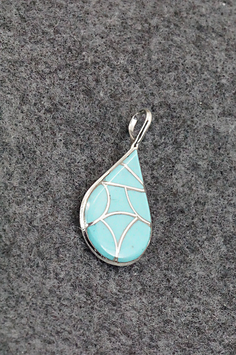 Turquoise & Sterling Silver Pendant - Delorna Lahi