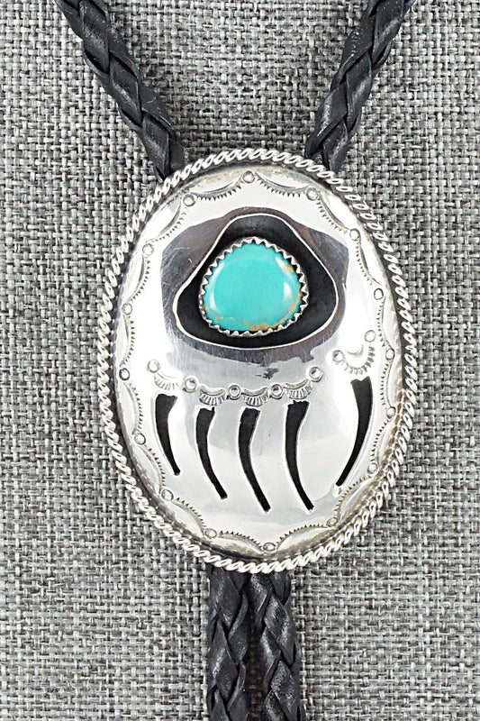 Turquoise & Sterling Silver Bolo Tie - Wilbert Muskett Sr.