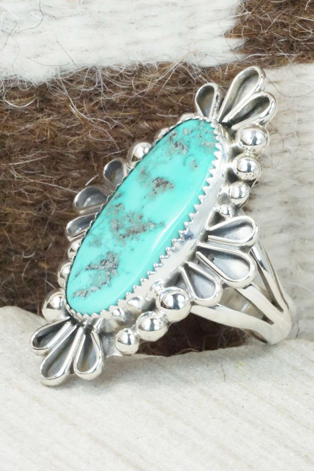 Turquoise & Sterling Silver Ring - Jimson Belin - Size 12.5