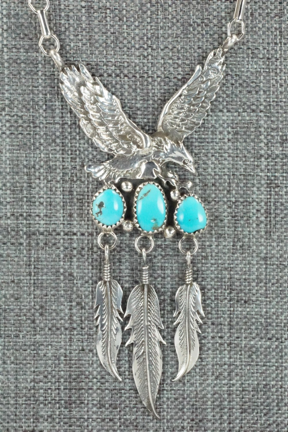 Turquoise & Sterling Silver Necklace - Henry Attakai