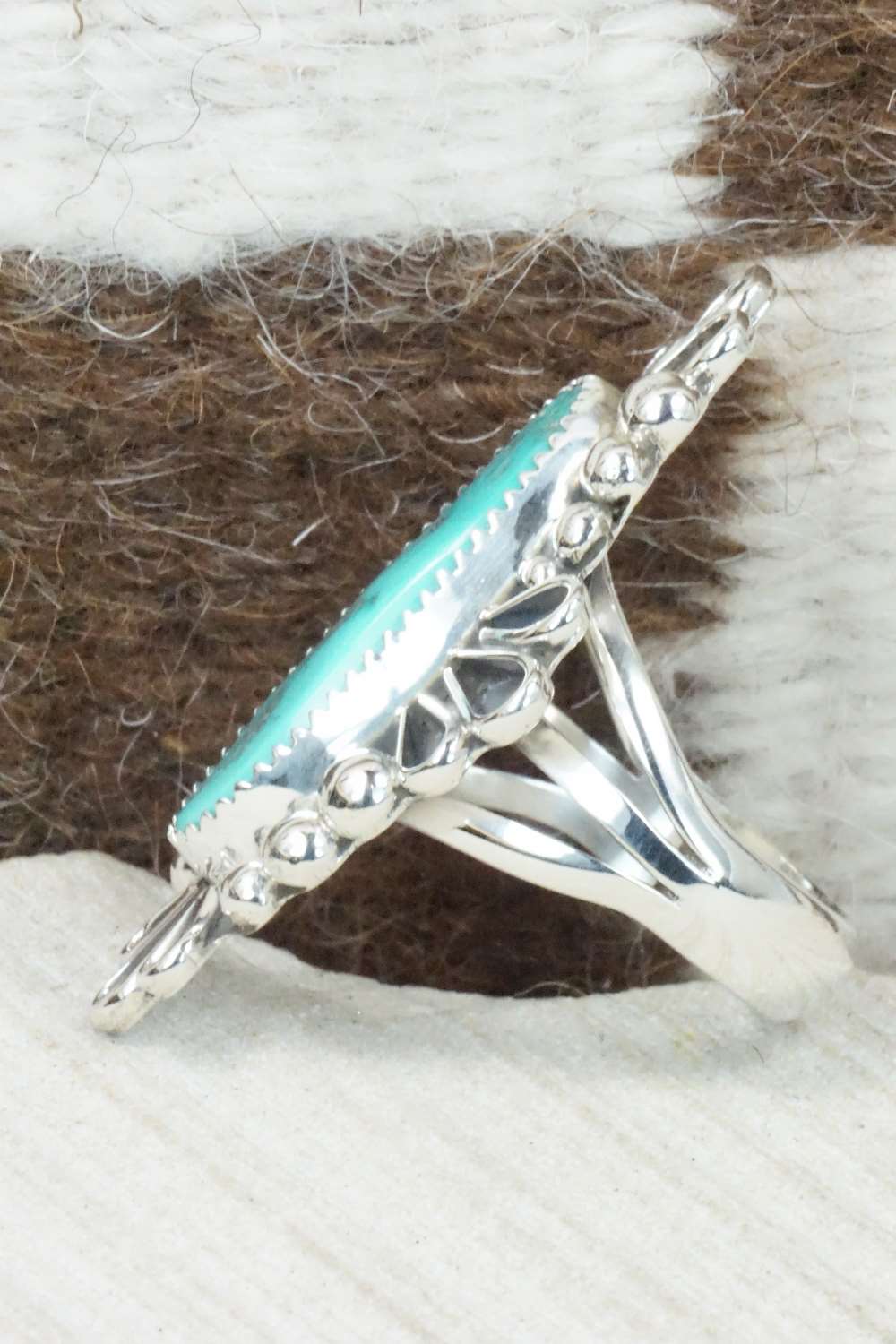 Turquoise & Sterling Silver Ring - Jimson Belin - Size 12.5