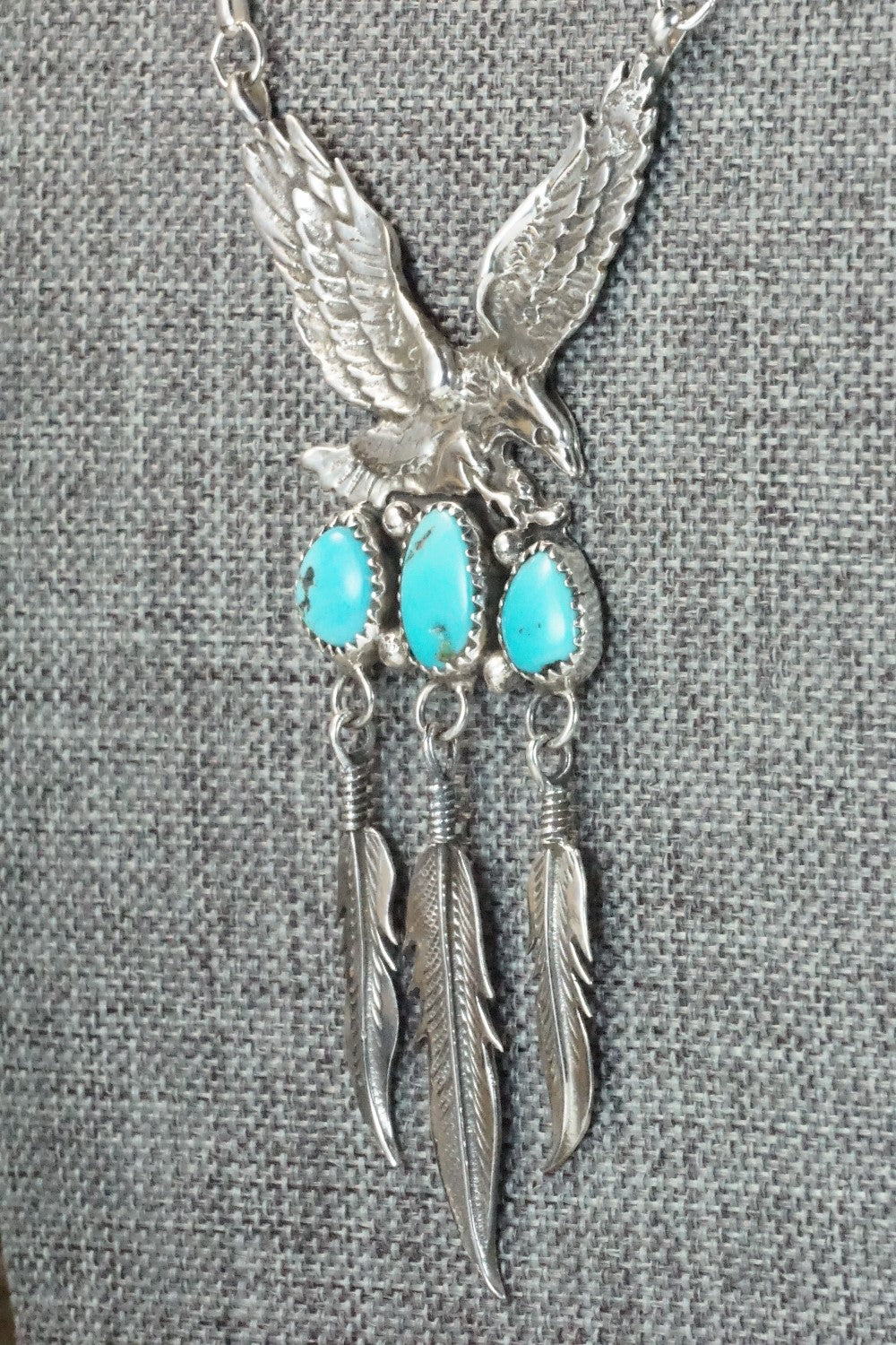 Turquoise & Sterling Silver Necklace - Henry Attakai