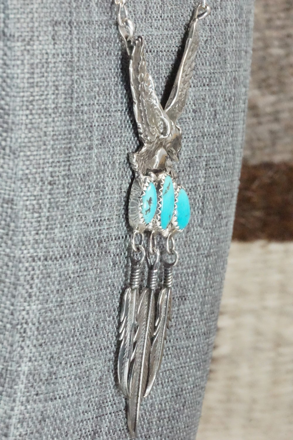 Turquoise & Sterling Silver Necklace - Henry Attakai