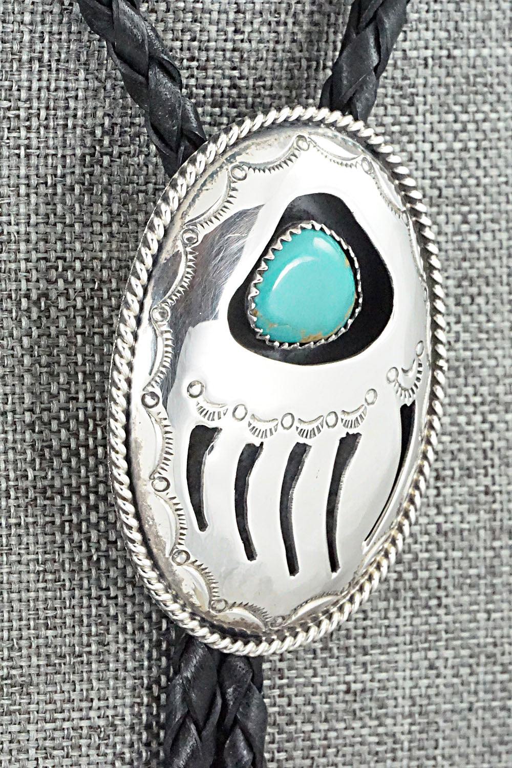 Turquoise & Sterling Silver Bolo Tie - Wilbert Muskett Sr.