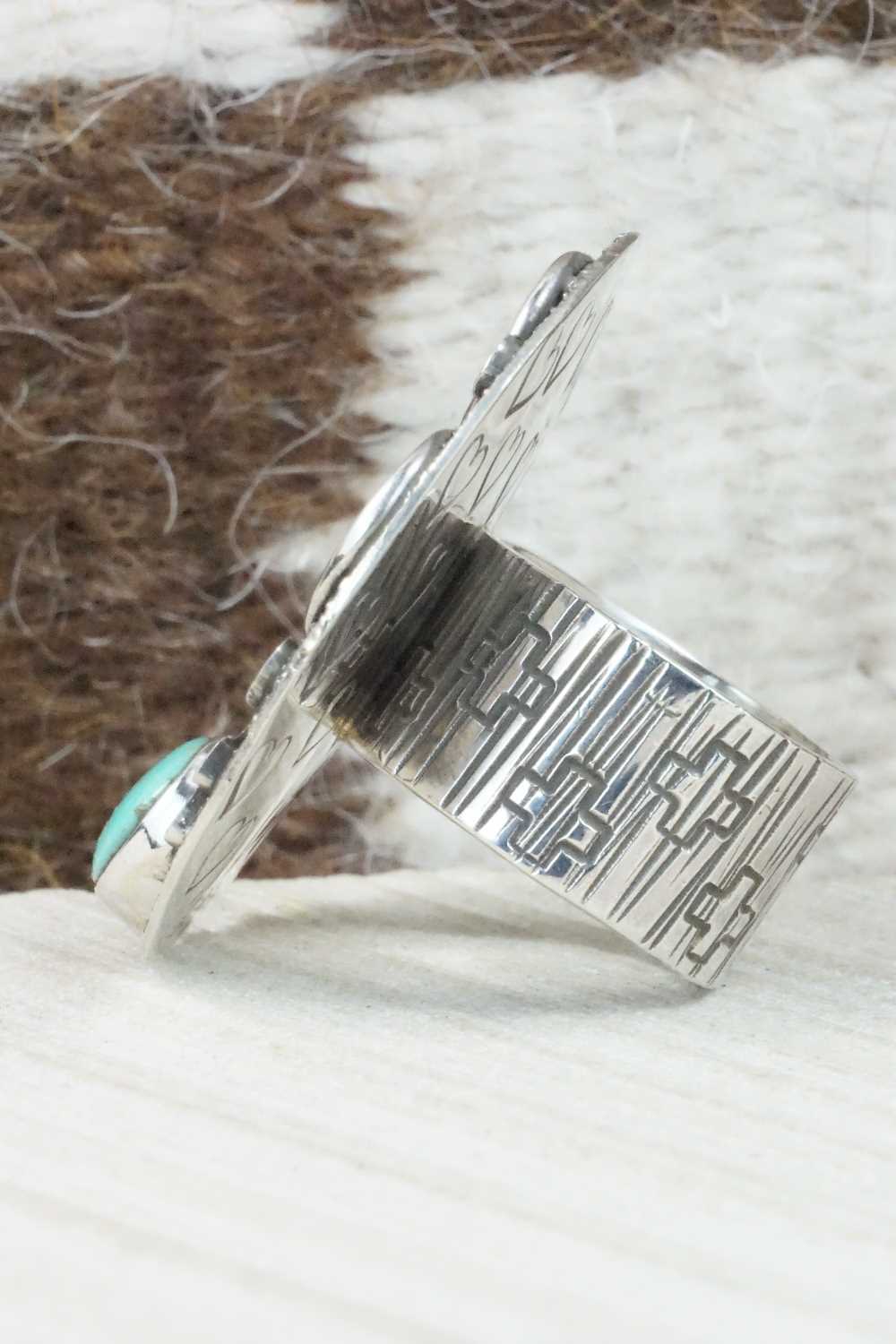 Turquoise & Sterling Silver Ring - Alex Sanchez - Size 7.25