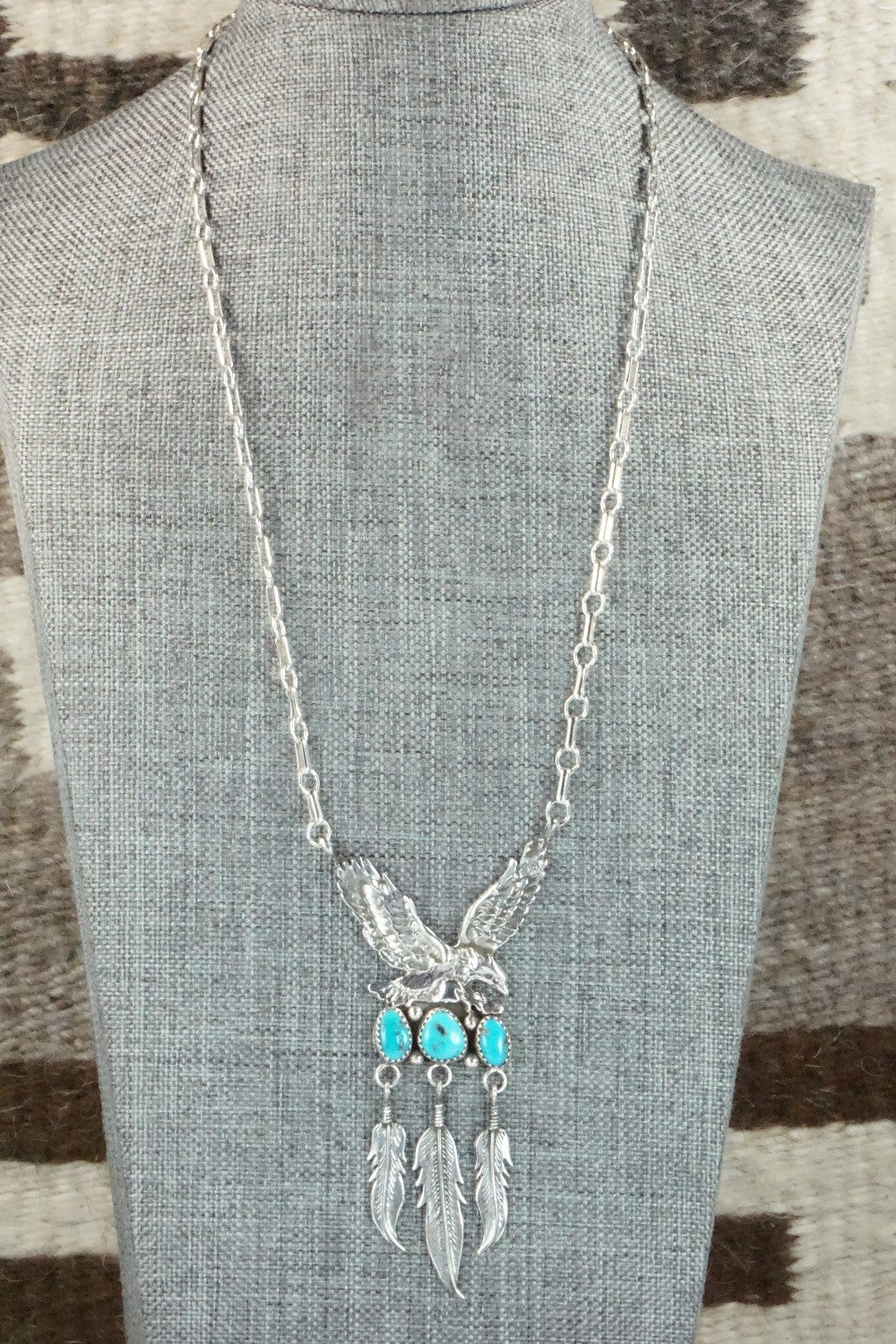 Turquoise & Sterling Silver Necklace - Henry Attakai