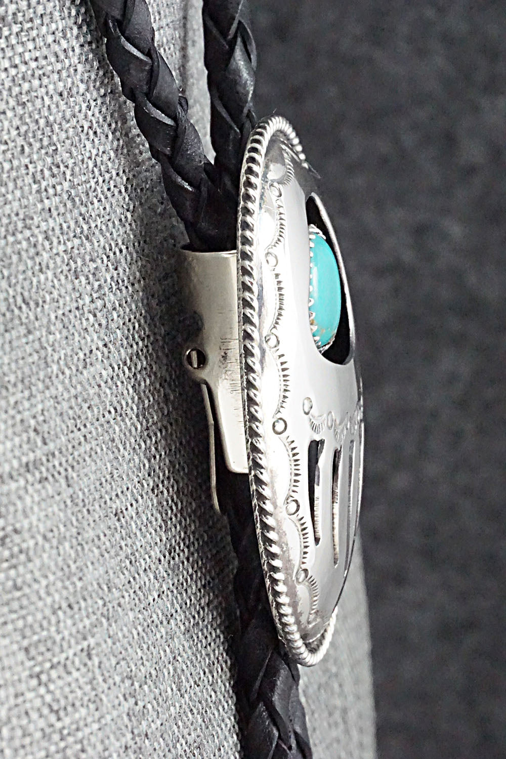 Turquoise & Sterling Silver Bolo Tie - Wilbert Muskett Sr.