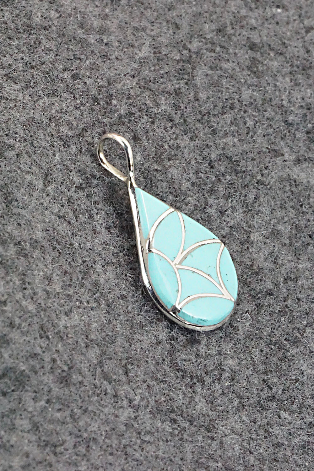 Turquoise & Sterling Silver Pendant - Delorna Lahi