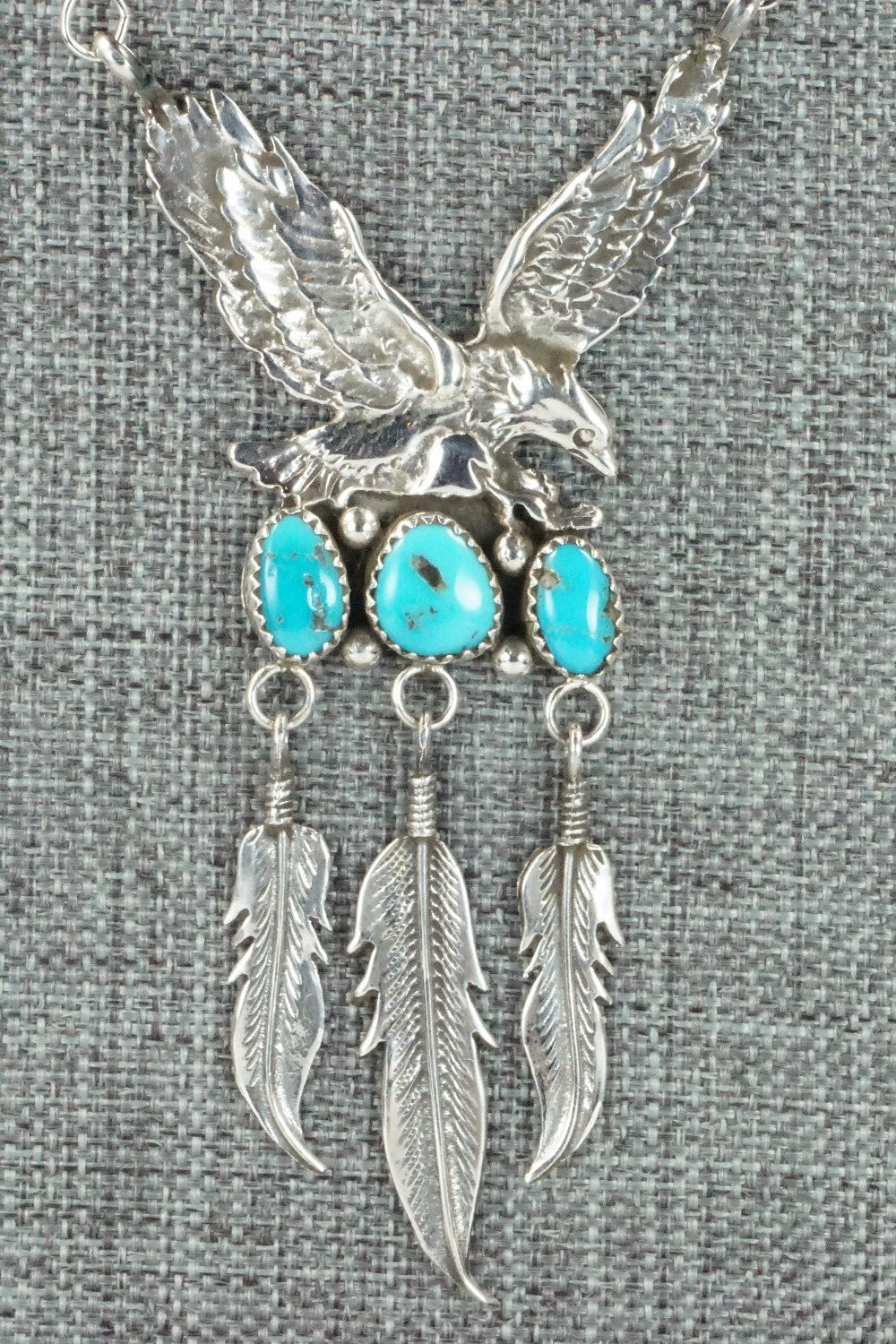 Turquoise & Sterling Silver Necklace - Henry Attakai