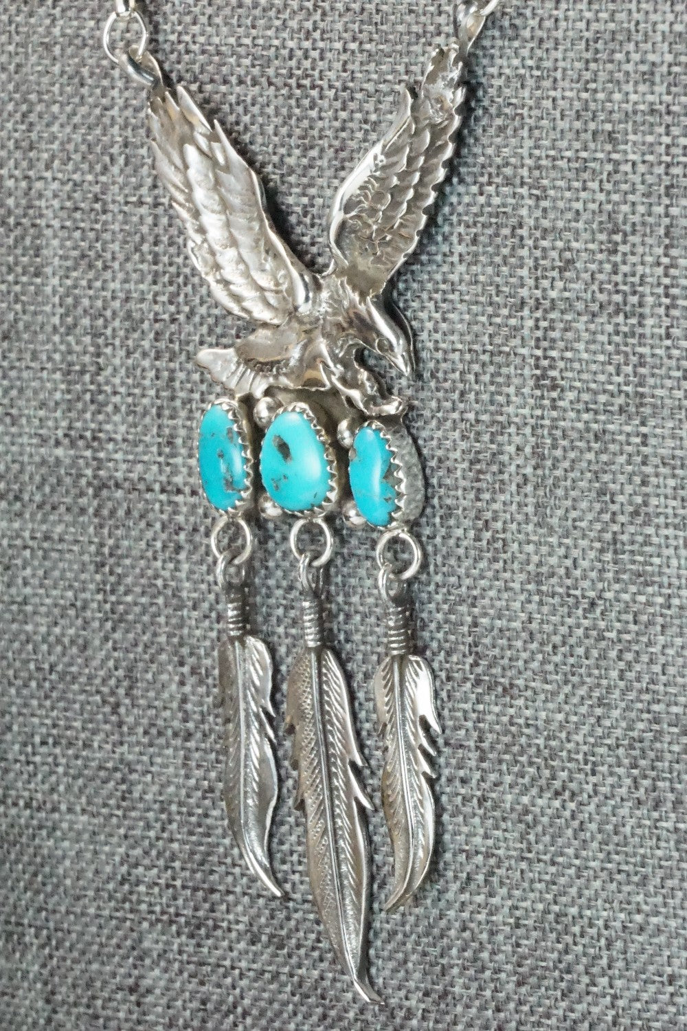 Turquoise & Sterling Silver Necklace - Henry Attakai