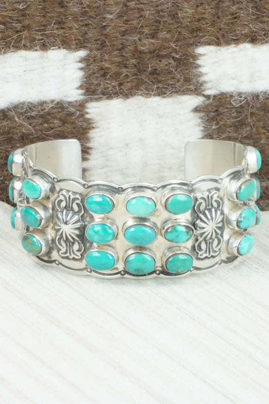 Turquoise and Sterling Silver Bracelet - Tom Lewis