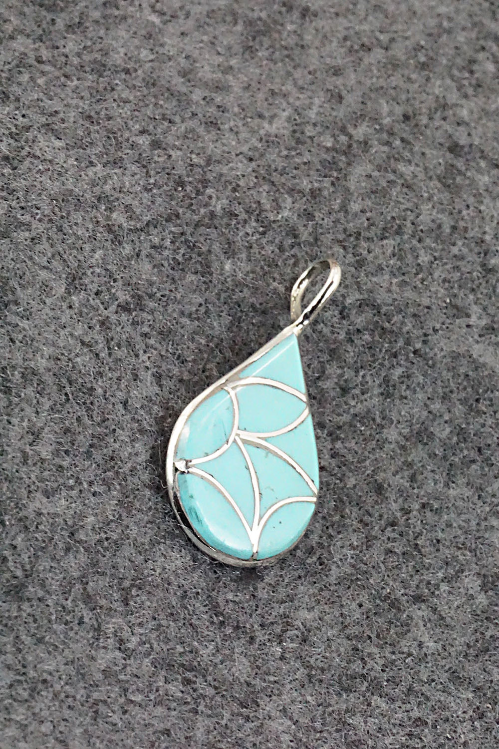 Turquoise & Sterling Silver Pendant - Delorna Lahi