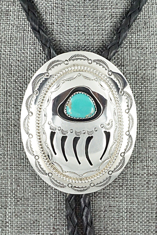 Turquoise & Sterling Silver Bolo Tie - Wilbert Muskett Sr.