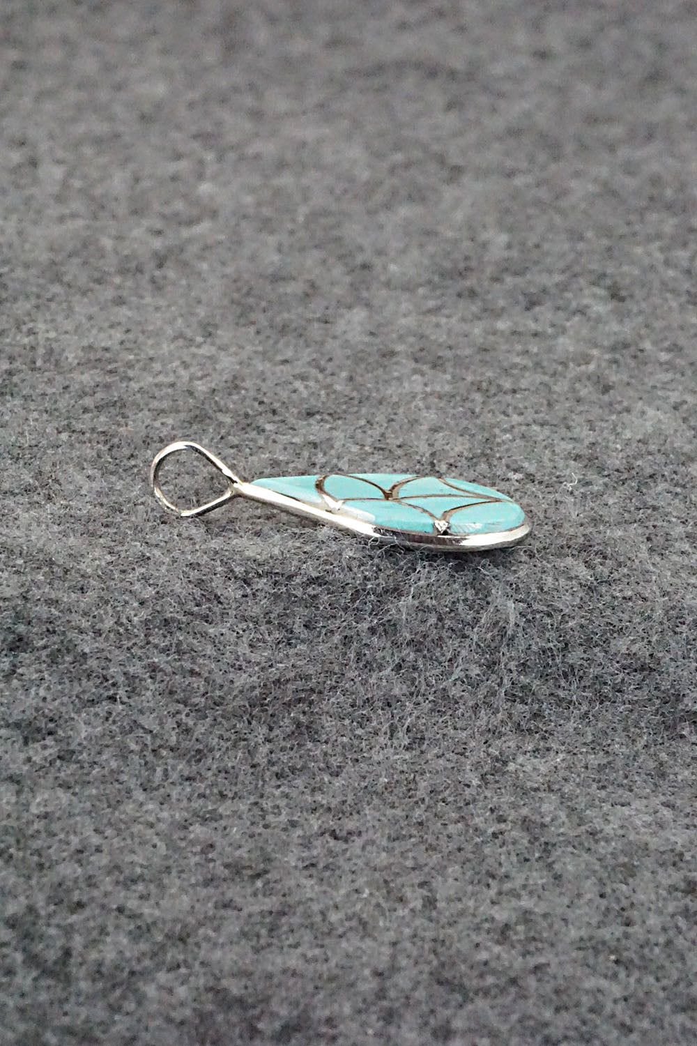 Turquoise & Sterling Silver Pendant - Delorna Lahi