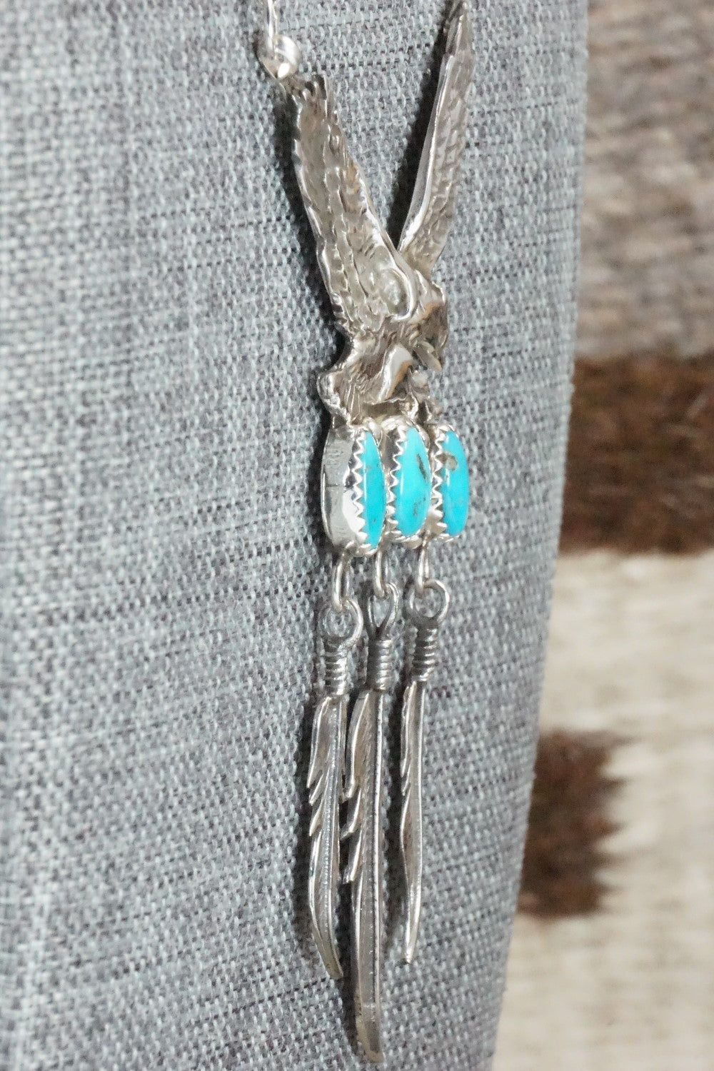 Turquoise & Sterling Silver Necklace - Henry Attakai
