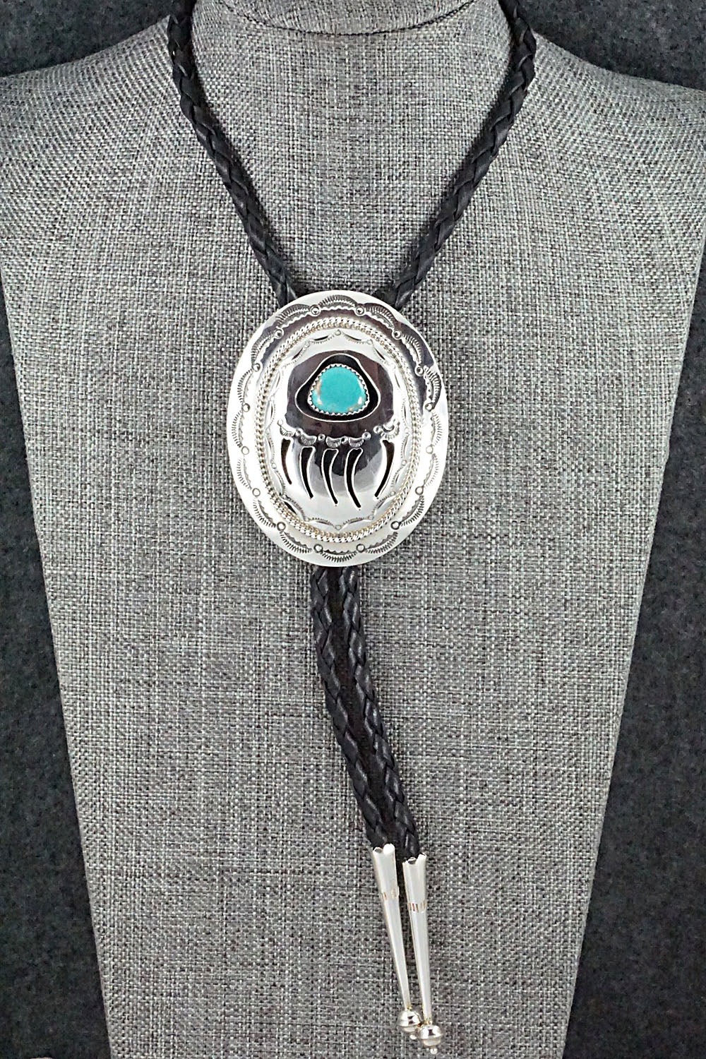 Turquoise & Sterling Silver Bolo Tie - Wilbert Muskett Sr.