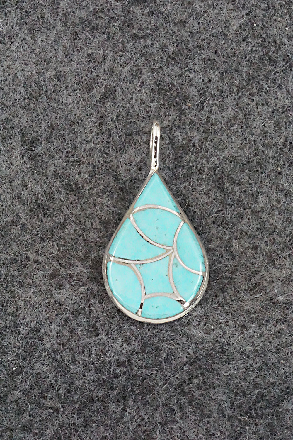 Turquoise & Sterling Silver Pendant - Delorna Lahi