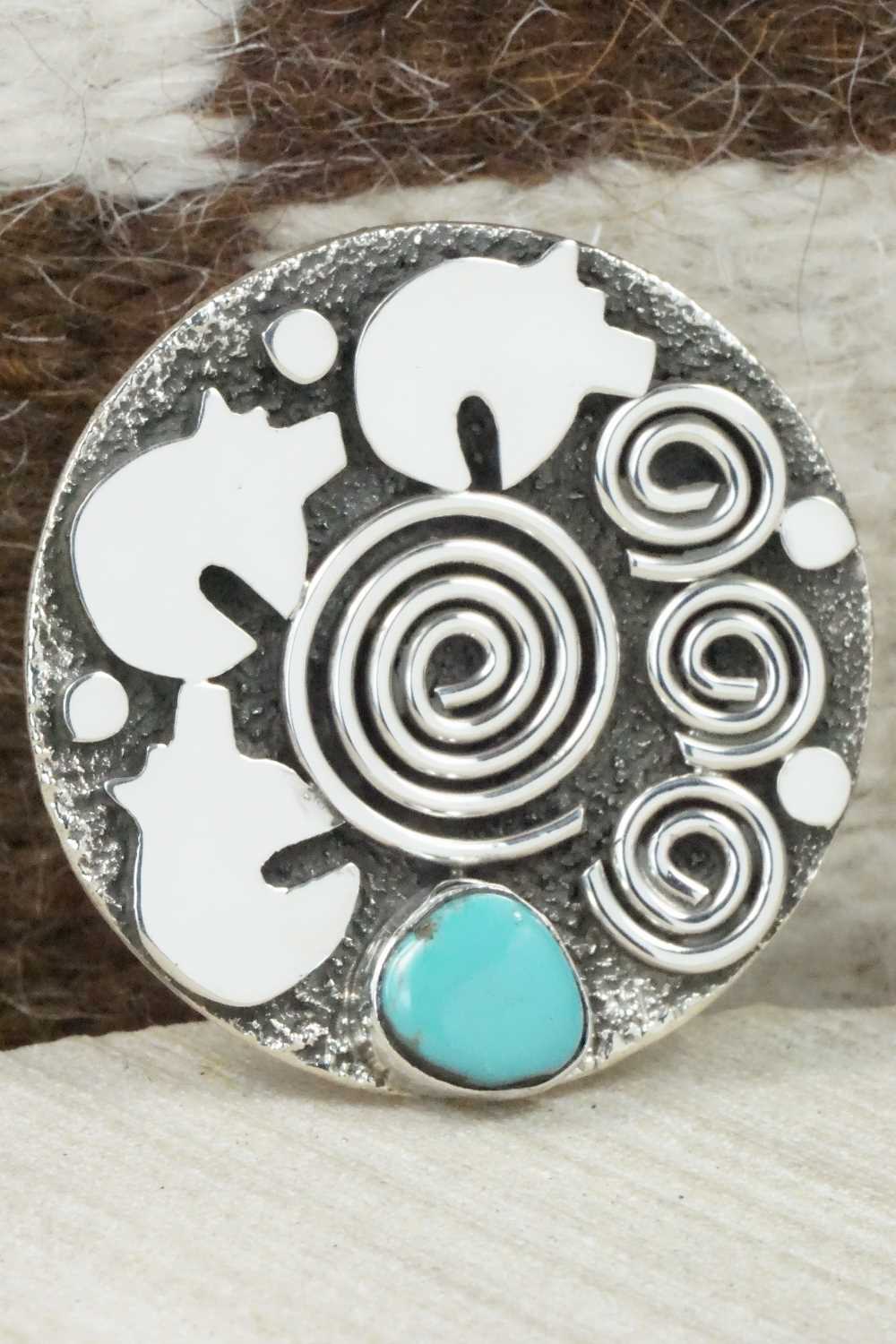 Turquoise & Sterling Silver Ring - Alex Sanchez - Size 6.5