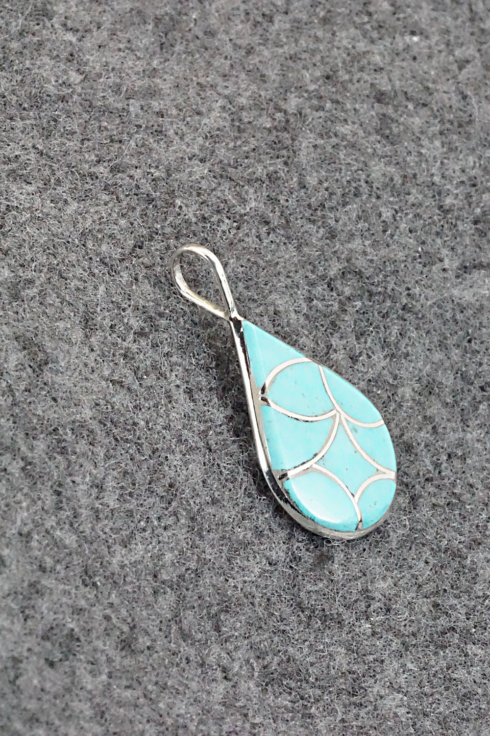 Turquoise & Sterling Silver Pendant - Delorna Lahi