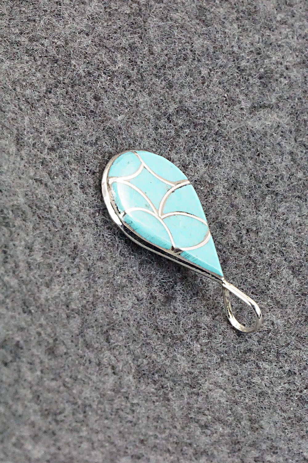 Turquoise & Sterling Silver Pendant - Delorna Lahi