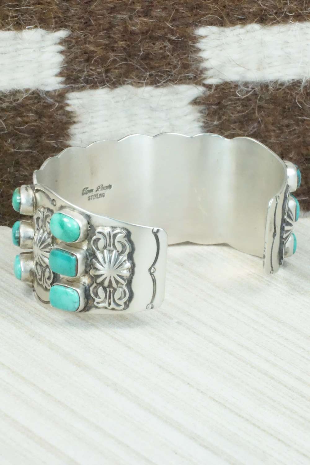Turquoise and Sterling Silver Bracelet - Tom Lewis