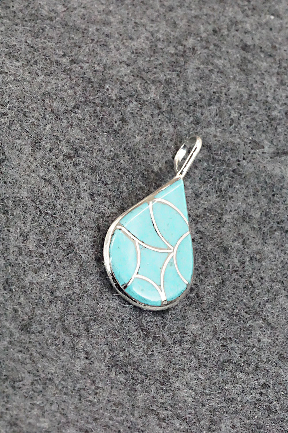 Turquoise & Sterling Silver Pendant - Delorna Lahi